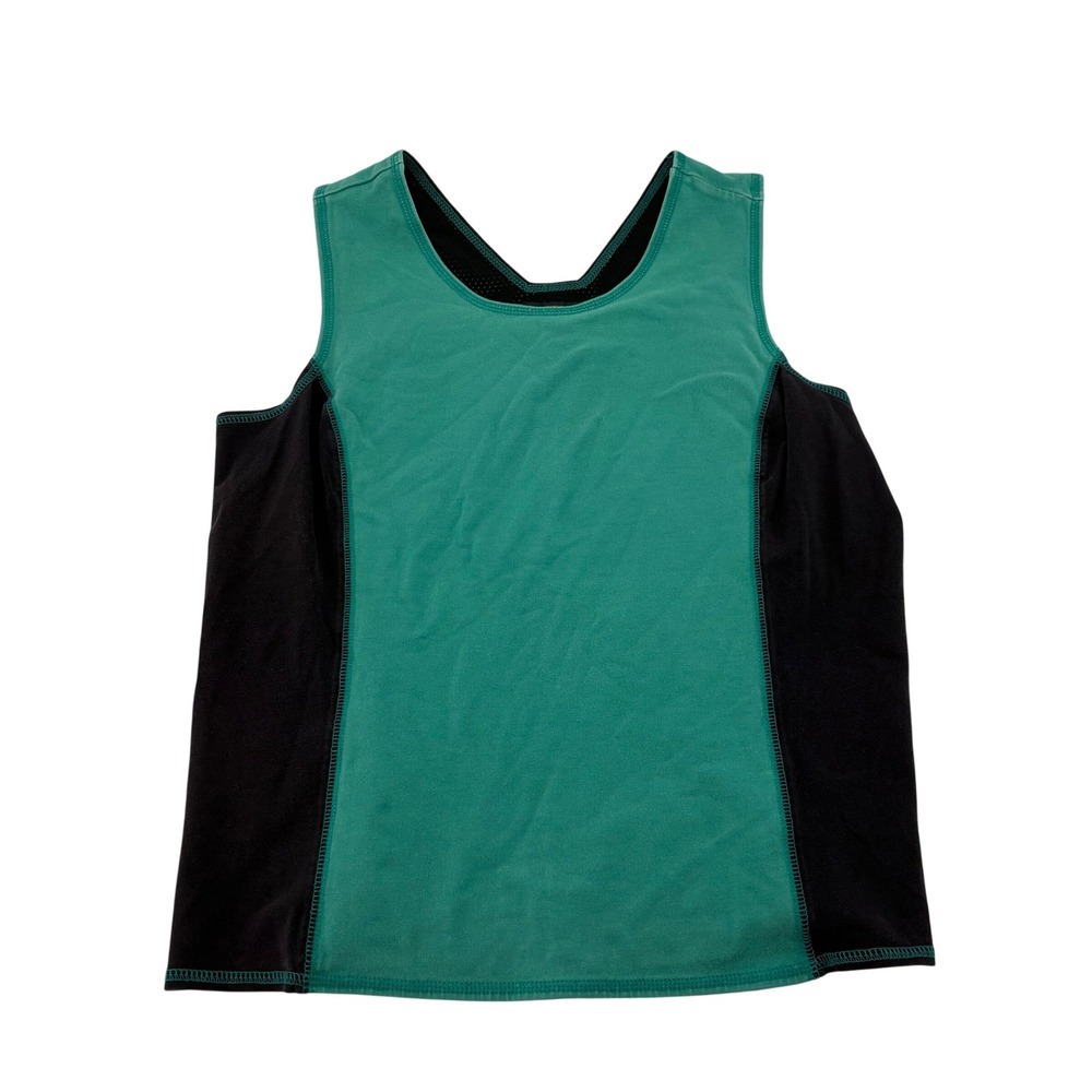 Woolrich John Rich & Bros Womens Green Black Colorblock Performance Tank Top L